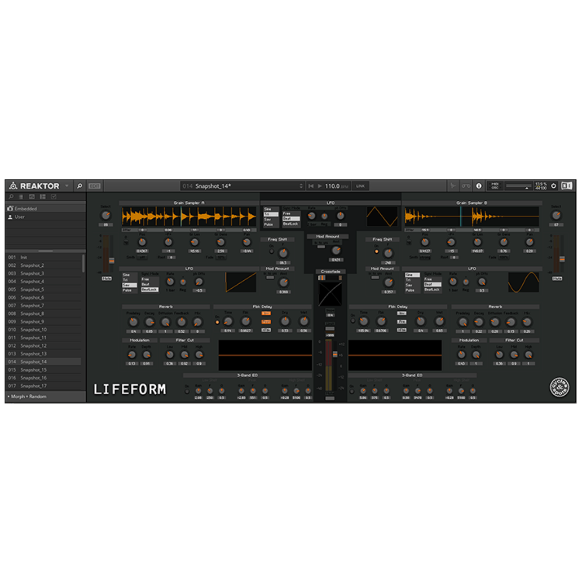 Cycles and Spots - Reaktor Lifeform Presets Software GUI Artwork