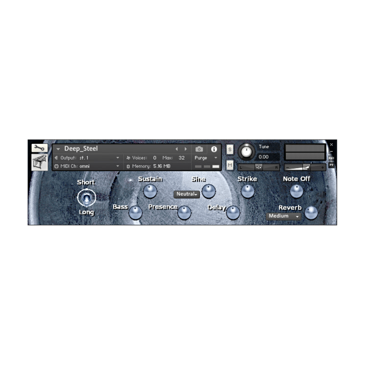Noisy Michael - Deep Steel Kontakt Instruments Software GUI Artwork