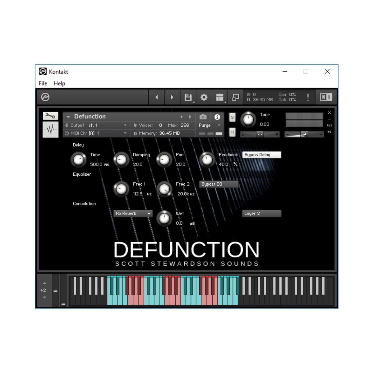 Scott Stewardson Sounds - DeFunction Kontakt Instruments Software GUI Artwork