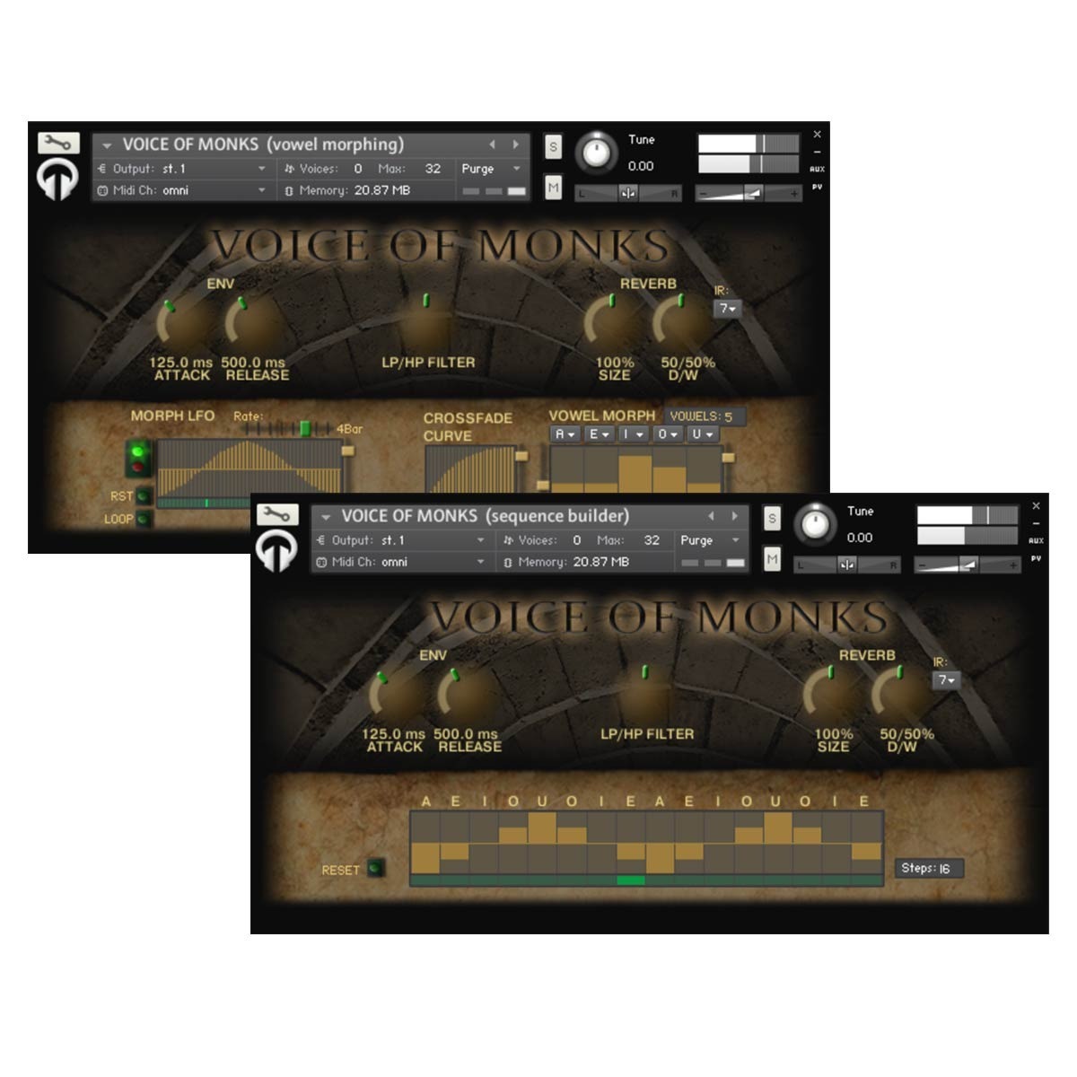 PdH Factory - Voice of Monks Kontakt Instruments Software GUI Artwork