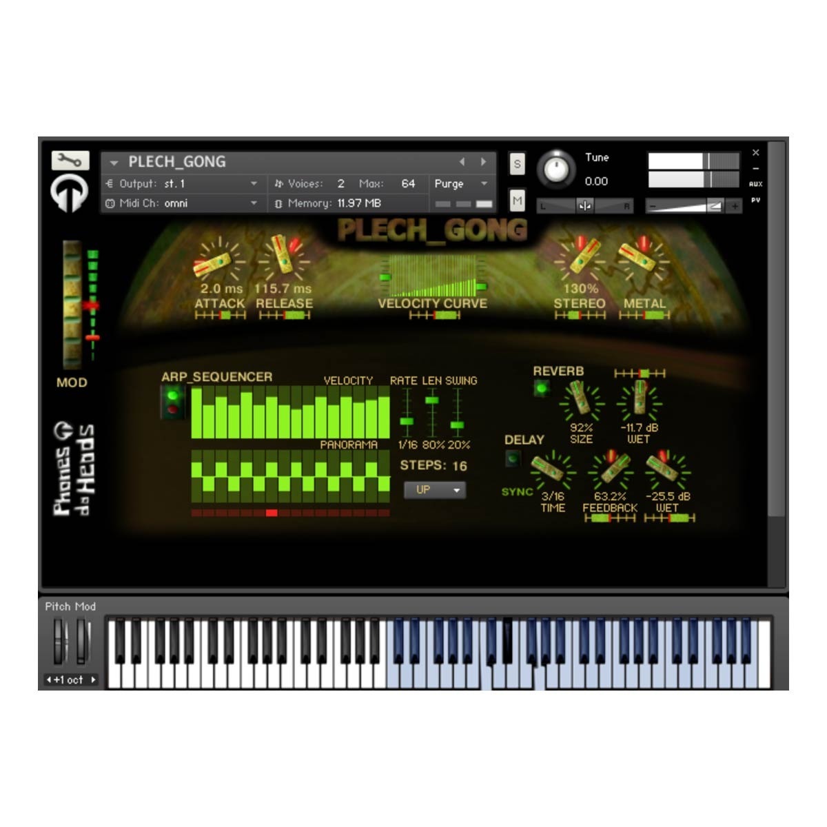 PdH Factory - Plech Gong Kontakt Instruments Software GUI Artwork