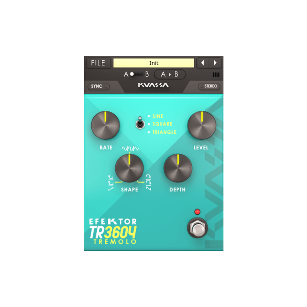 Kuassa - Efektor TR3604 Tremolo Plugins & FX Software GUI Artwork