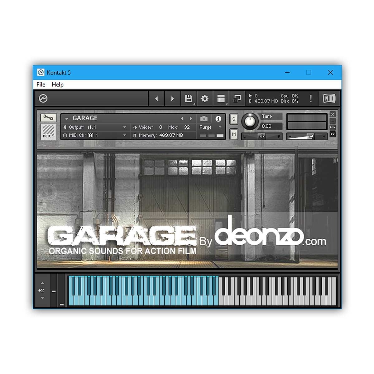 Deonzo - Garage Kontakt Instruments Software GUI Artwork