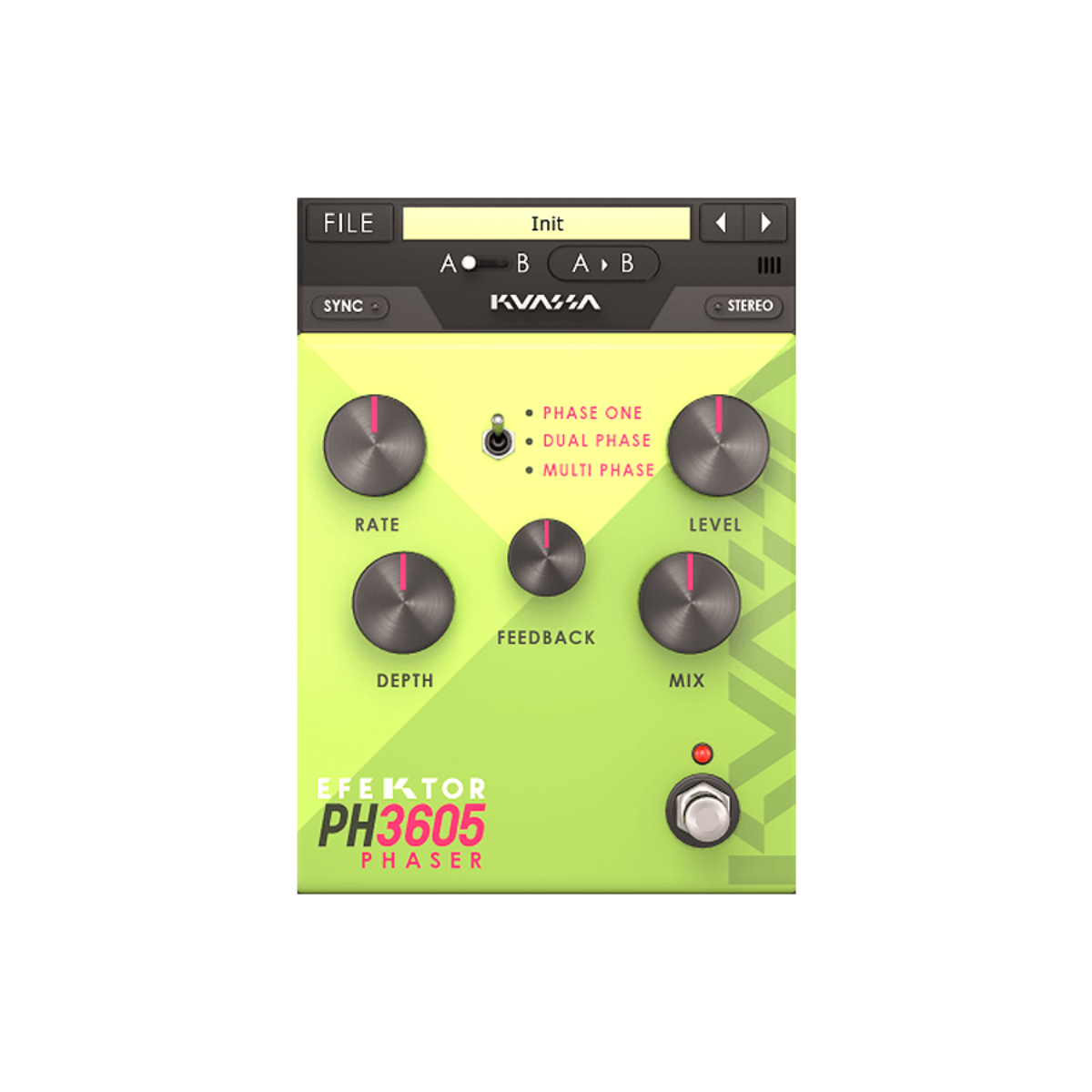 Kuassa - Efektor PH3605 Phaser Plugins & FX Software GUI Artwork