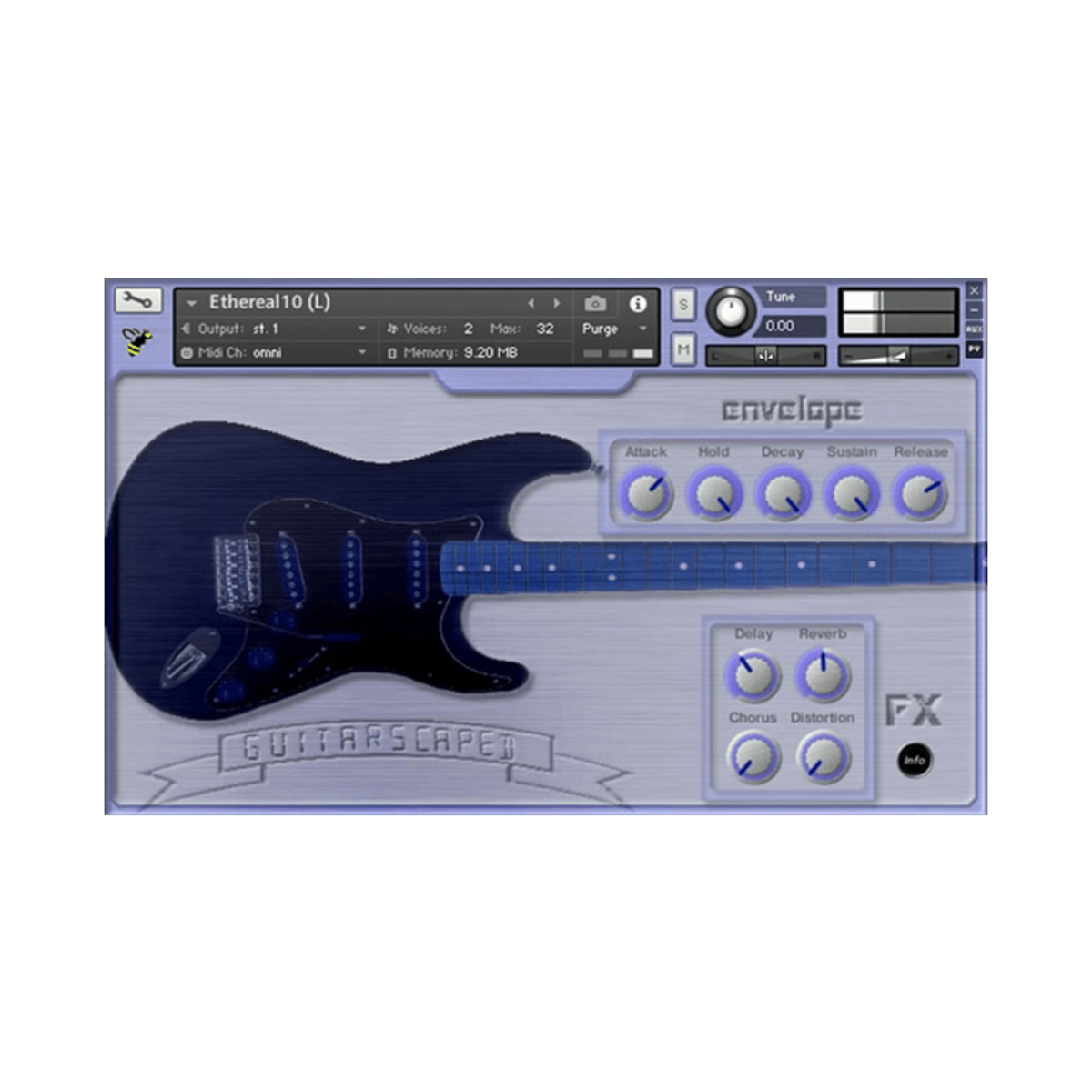 Boyss-Sound-e-Scapes - GuitarScaped Kontakt Instruments Software GUI Artwork