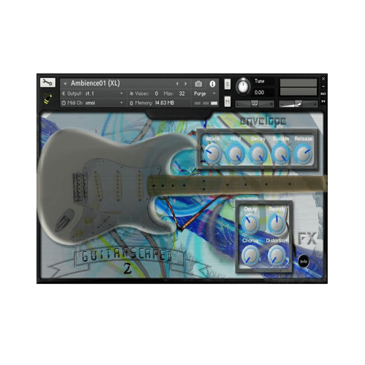 Boyss-Sound-e-Scapes - GuitarScaped 2 Kontakt Instruments Software GUI Artwork