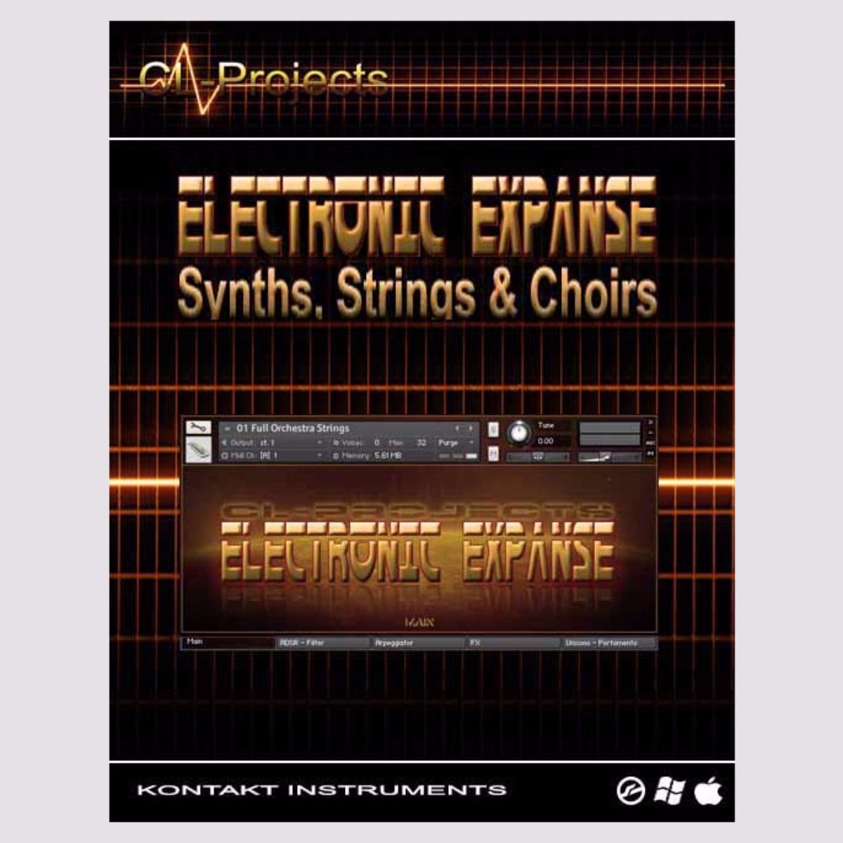 CL-Projects - Electronic Expanse Kontakt Instruments Software GUI Artwork