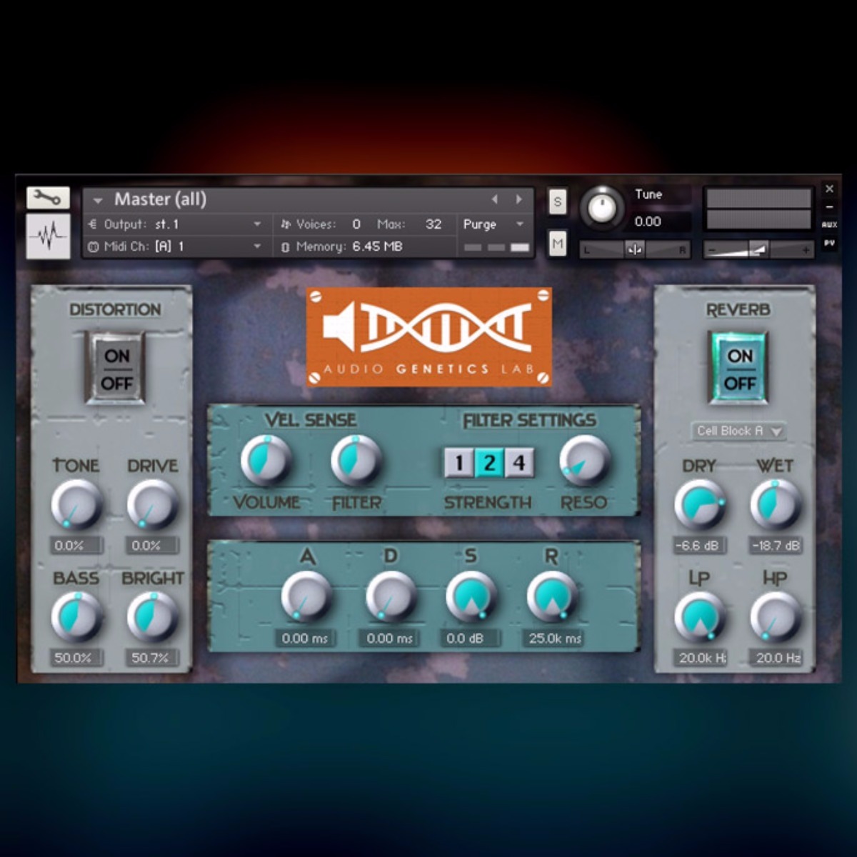 Audio Genetics Lab - Jailcell Slammer [Kontakt] Kontakt Instruments Software GUI Artwork