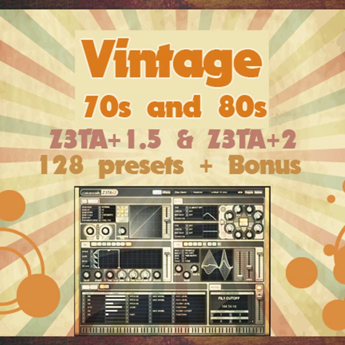Xenos Soundworks - Vintage 70s and 80s - Z3ta Presets Software GUI Artwork
