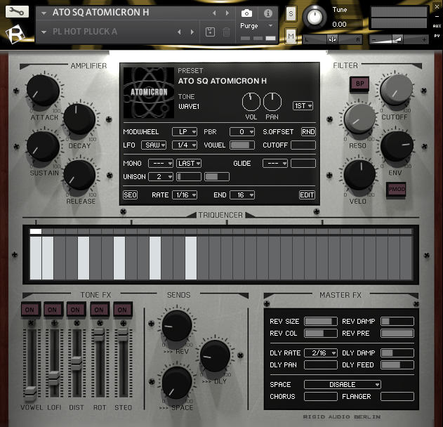Rigid Audio - Atomicron Kontakt Instruments Software GUI Artwork