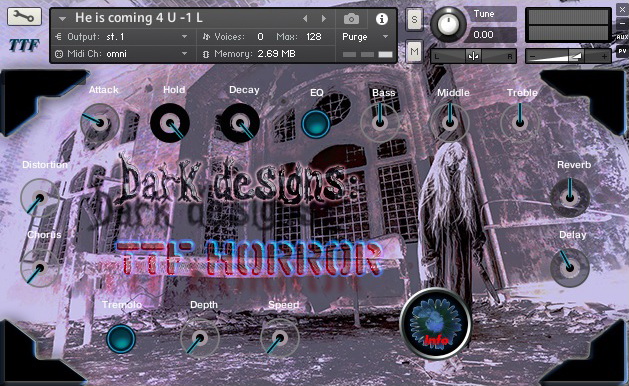 Boyss-Sound-e-Scapes - Dark designs: TTF Horror Kontakt Instruments Software GUI Artwork
