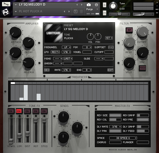 Rigid Audio - Lightyears Kontakt Instruments Software GUI Artwork