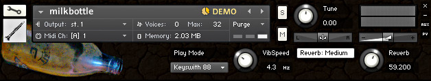 Noisy Michael - Milkbottle Kontakt Instruments Software GUI Artwork