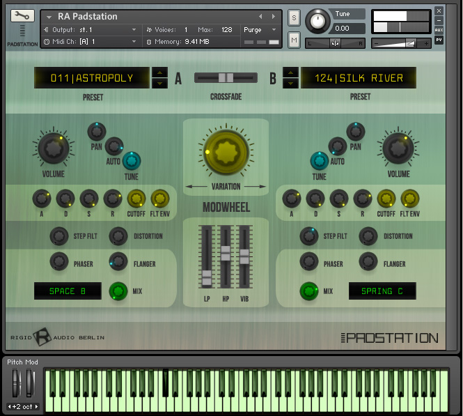Rigid Audio - Padstation I Kontakt Instruments Software GUI Artwork