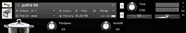 Noisy Michael - Pot-lid Kontakt Instruments Software GUI Artwork