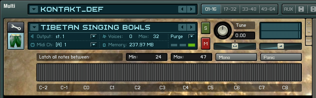 Mike Dunn - Tibetan Singing Bowls Kontakt Instruments Software GUI Artwork