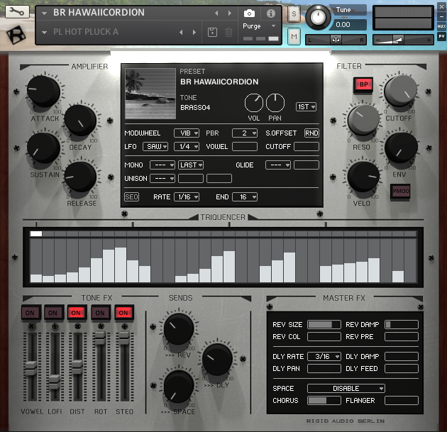 Rigid Audio - Tropical Breeze Kontakt Instruments Software GUI Artwork